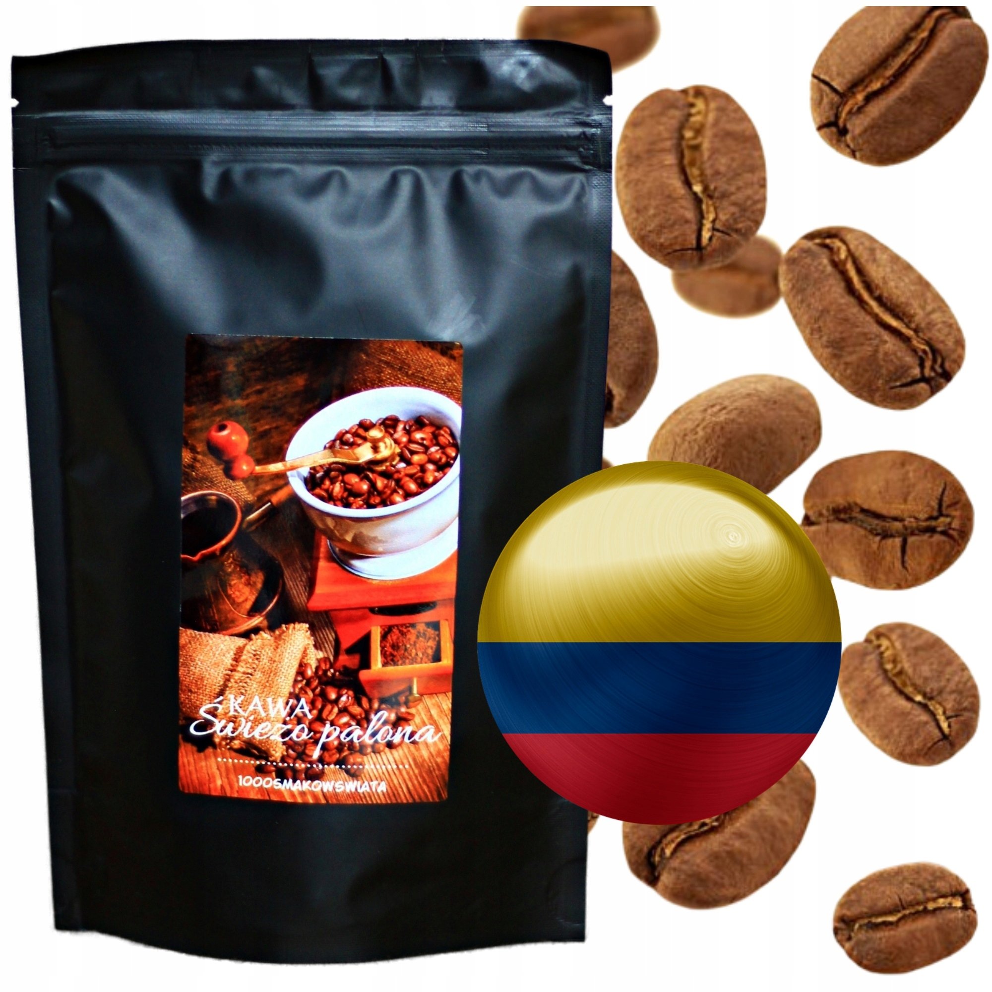 Kawa Arabika Kolumbia Excelso Medelin (1000 g) Ziarnista Mielona