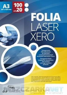 Argo Folia do drukarek laserowych i kserokopiarek LX A3 opk 20 arkuszy - Folie do drukarek - miniaturka - grafika 1