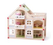 Domki dla lalek - Woody domek dla lalek z balkonem - miniaturka - grafika 1