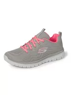Sneakersy damskie - Skechers Graceful Get Connected, Sneakersy Damskie, Szary/Różowy, 41 EU - miniaturka - grafika 1