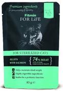 Mokra karma dla kotów - Fitmin Cat For Life Sterilized Salmon 85g - miniaturka - grafika 1