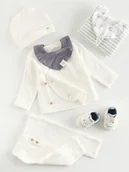 Komplety dla niemowląt - Reserved - Bawełniany komplet z czapką - złamana biel - miniaturka - grafika 1