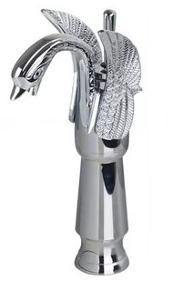 Bateria umywalkowa retro EMITA srebrny chrom łabędź - srebrny - Baterie umywalkowe - miniaturka - grafika 1