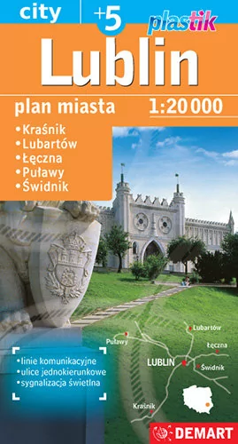 Demart Lublin. Mapa laminowana, 1:20 000 praca zbiorowa