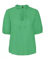 Bluzki damskie - VERO MODA VMNATALI NIA 2/4 Wide Top WVN bluzka damska, jasnozielony, XS - miniaturka - grafika 1