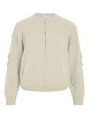 Swetry damskie - Vila Kardigan w kolorze beżowym - miniaturka - grafika 1