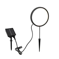 Lampy ogrodowe - QAZQA Lampa kolcowa czarna 50 cm z wbudowanym akumulatorem i panelem słonecznym LED IP65 - Adalind - miniaturka - grafika 1