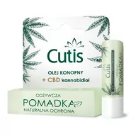 Balsamy do ust - DERMAPROFIL SP. Z O.O. Cutis odżywcza pomadka ochronna olej konopny + CBD 5 g - miniaturka - grafika 1