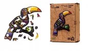 Puzzle - Puzzle Drewniane EKO 60 Tropikalny Tukan A4 PuzA4-01719 - miniaturka - grafika 1