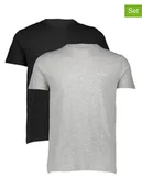 Koszulki męskie - Pepe Jeans Koszulki (2 szt.) w kolorze szarym i czarnym - miniaturka - grafika 1