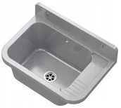 Zlewy i komory gospodarcze - Zlew gospodarczy roboczy GRANITAN z syfonem - Szary - miniaturka - grafika 1