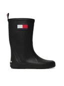 Buty dla chłopców - Tommy Hilfiger Kalosze T3XC-33923-0047 M Czarny - miniaturka - grafika 1