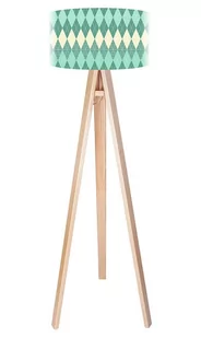 Macodesign Lampa podłogowa Turkusowe romby tripod-foto-243p, 60 W - Lampy stojące - miniaturka - grafika 1
