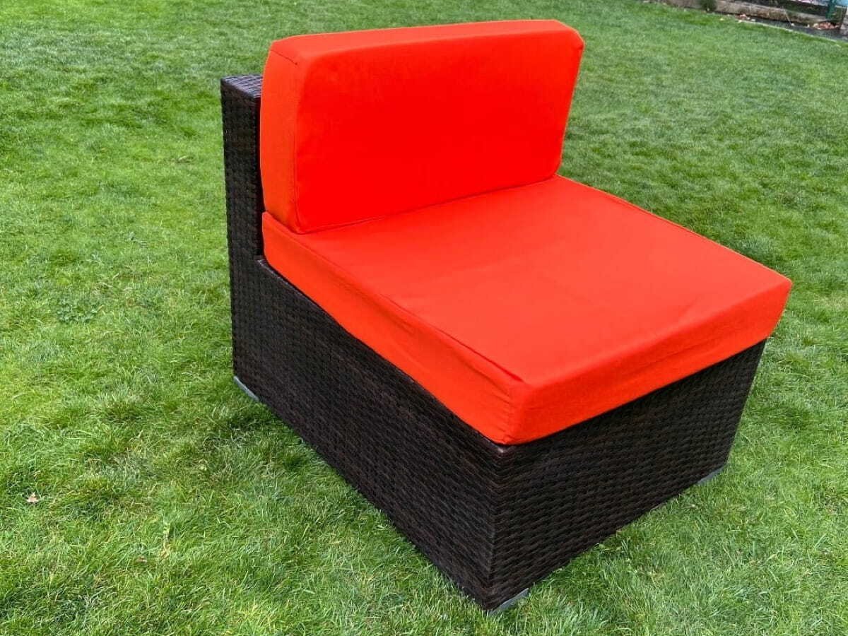 Bello Giardino Komplet poszewek na poduszki mebli ogrodowych 70x70 i 70x30 siedzisko + oparcie pomarańczowe
