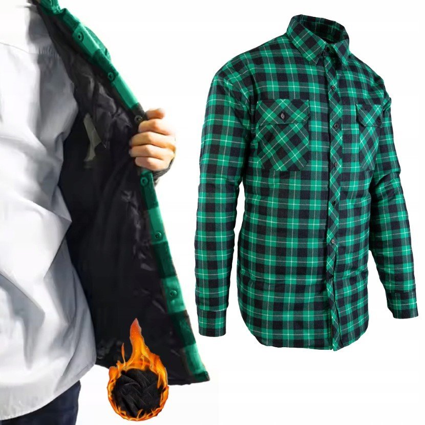 KOSZULA FLANELOWA robocza OCIEPLANA 100% BAWEŁNA CIEPŁA bluza