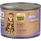 Mokra karma dla kotów - SELECT GOLD mokra karma dla dorosłych wysterylizowanych kotów z drobiem 6x200g - miniaturka - grafika 1