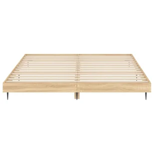 Rama łóżka, dąb sonoma, 140x200 cm, materiał drewnopochodny Lumarko! - Łóżka - miniaturka - grafika 7