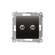 Gniazdka elektryczne - Kontakt Simon Gniazdo SAT podwójne SIMON 54 antracyt - miniaturka - grafika 1