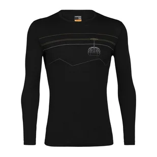 ICEBREAKER MERINO 200 OASIS LONG SLEEVE CREWE > 105208001BLK - Koszulki męskie - miniaturka - grafika 1