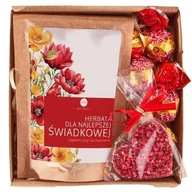 Zestawy upominkowe - KOSZ PREZENTOWY PODZIĘKOWANIE dla Świadkowej PREZENT herbata słodycze - miniaturka - grafika 1