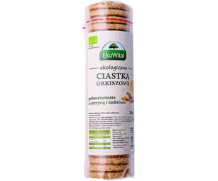 BIO Ciastka orkiszowe pełnoziarniste z cytryną i imbirem 250 g 1 szt. - Inne przekąski suche - miniaturka - grafika 1