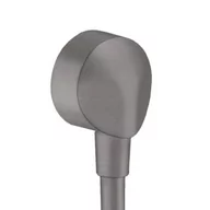 Akcesoria do armatury i ceramiki - Hansgrohe Fixfit E przyłącze kątowe czarny chrom szczotkowany 27454340 - miniaturka - grafika 1