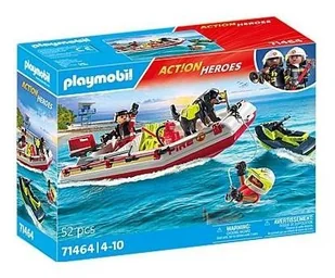 Playmobil Action Heroes 71464 Łódz straży pożarnej ze skuterem wodnym - Klocki - miniaturka - grafika 1