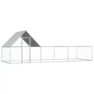 Akcesoria do hodowli zwierząt - VidaXL Woliera dla kur, 6 x 2 x 2 m, galwanizowana stal 144557         VidaXL - miniaturka - grafika 1