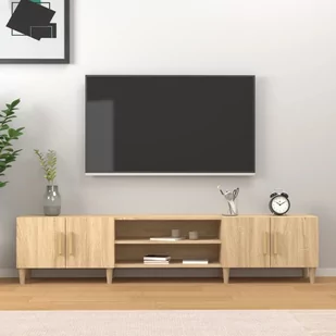 vidaXL Szafka pod TV, dąb sonoma, 180x31,5x40 cm - Szafki RTV - miniaturka - grafika 1
