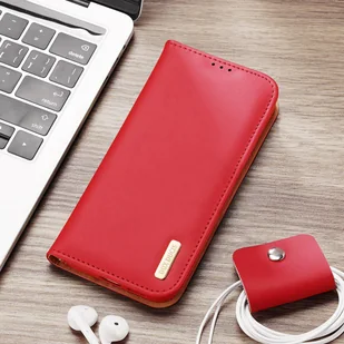 Dux Ducis Hivo skórzane etui z klapką pokrowiec ze skóry naturalnej portfel na karty i dokumenty Samsung Galaxy S22+ (S22 Plus) czerwony - Etui i futerały do telefonów - miniaturka - grafika 8