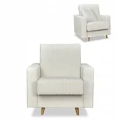 Fotele - Fotel z pojemnikiem Rene beżowy jasny Family Meble - miniaturka - grafika 1