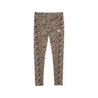 Spodnie sportowe damskie - Damskie legginsy Essentials ze zwierzęcym nadrukiem PUMA Toasted Almond Beige - miniaturka - grafika 1