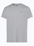Koszulki męskie - Tommy Jeans T-shirt męski Mężczyźni Bawełna szary jednolity, M - miniaturka - grafika 1