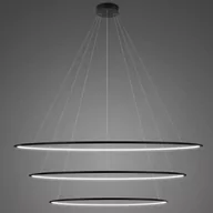 Lampy sufitowe - Altavola Design Lampa wisząca Ledowe Okręgi No.3 180 cm in 3k czarna LA075/P_180_in_3k_black - miniaturka - grafika 1