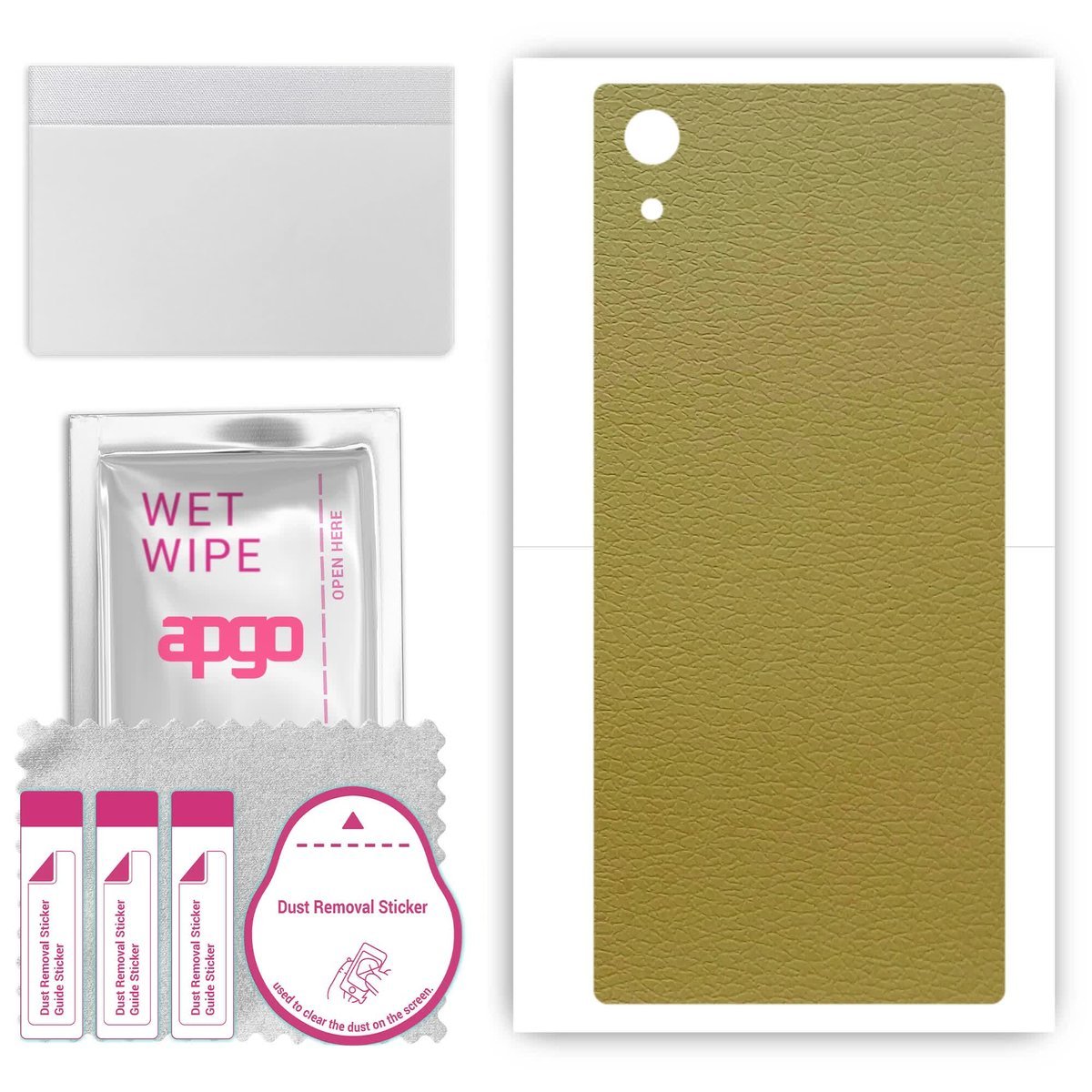 Folia naklejka skórka strukturalna na TYŁ do Sony Xperia XA1 - Skóra Oliwkowa - apgo SKINS