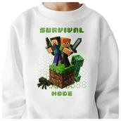 Bluzy dla dziewczynek - BLUZA DZIECIĘCA MINECRAFT 110-116 DLA DZIEWCZYNKI CHŁOPCA JAKOŚĆ - miniaturka - grafika 1