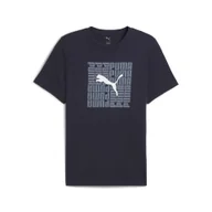 Koszulki sportowe męskie - Męska koszulka o kwadratowym kroju z grafiką PUMA New Navy Blue - miniaturka - grafika 1