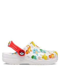 Crocs Klapki Classic Pokemon Clog Kids 207739 Biały - Buty dla dziewczynek - miniaturka - grafika 1