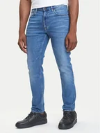 Spodnie męskie - Calvin Klein Jeans Jeansy LV04RB719G Niebieski Skinny Fit - miniaturka - grafika 1