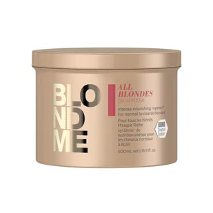 Schwarzkopf Professional Schwarzkopf Professional Blondme All Blondes Rich maseczka odżywcza do włosów grubych 500 ml - Maski do włosów - miniaturka - grafika 1