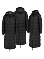 Kurtki damskie - Sublevel Płaszcz pikowany w kolorze czarnym - miniaturka - grafika 1