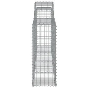 vidaXL Kosze gabionowe, 9 szt, 300x30x80/100 cm, galwanizowane żelazo - Ogrodzenia - miniaturka - grafika 6