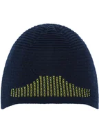 Czapki damskie - Eisbär Czapka beanie "Active Warm" w kolorze limonkowo-granatowym - miniaturka - grafika 1