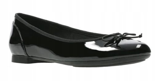 CLARKS DAMSKIE BALERINY CZARNE LAKIEROWANE 38 Ż3I