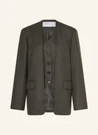 Marynarki i żakiety damskie - Mrs & Hugs Blezer Z Lamówką grau - miniaturka - grafika 1