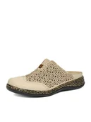 Klapki i japonki damskie - Rieker Klapki CEO-46376-60 Beżowy - miniaturka - grafika 1