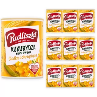 Pudliszki Kukurydza konserwowa 400 g x 10 sztuk - Pasztet i przetwory mięsne - miniaturka - grafika 1