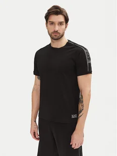 EA7 Emporio Armani T-Shirt 7M000138 AF10375 UC001 Czarny Regular Fit - Koszulki męskie - miniaturka - grafika 1