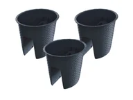 Skrzynie ogrodowe - Prosperplast Donica balustradowa Ratolla Railing, 3 elementy (Owalny, Antracytowy) - miniaturka - grafika 1