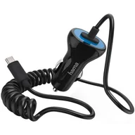 Ładowarki samochodowe - HAMA Ładowarka Samochodowa Mikro USB 2,4 a Czarna (173601) - miniaturka - grafika 1